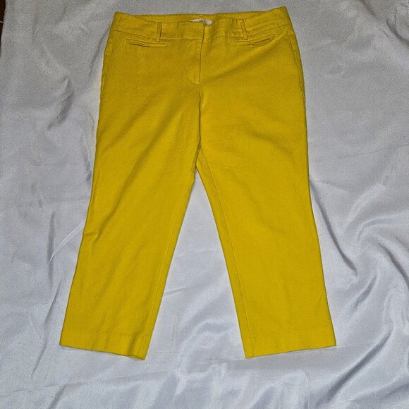 LOFT Pants - LOFT Yellow Ankle Cropped Pants